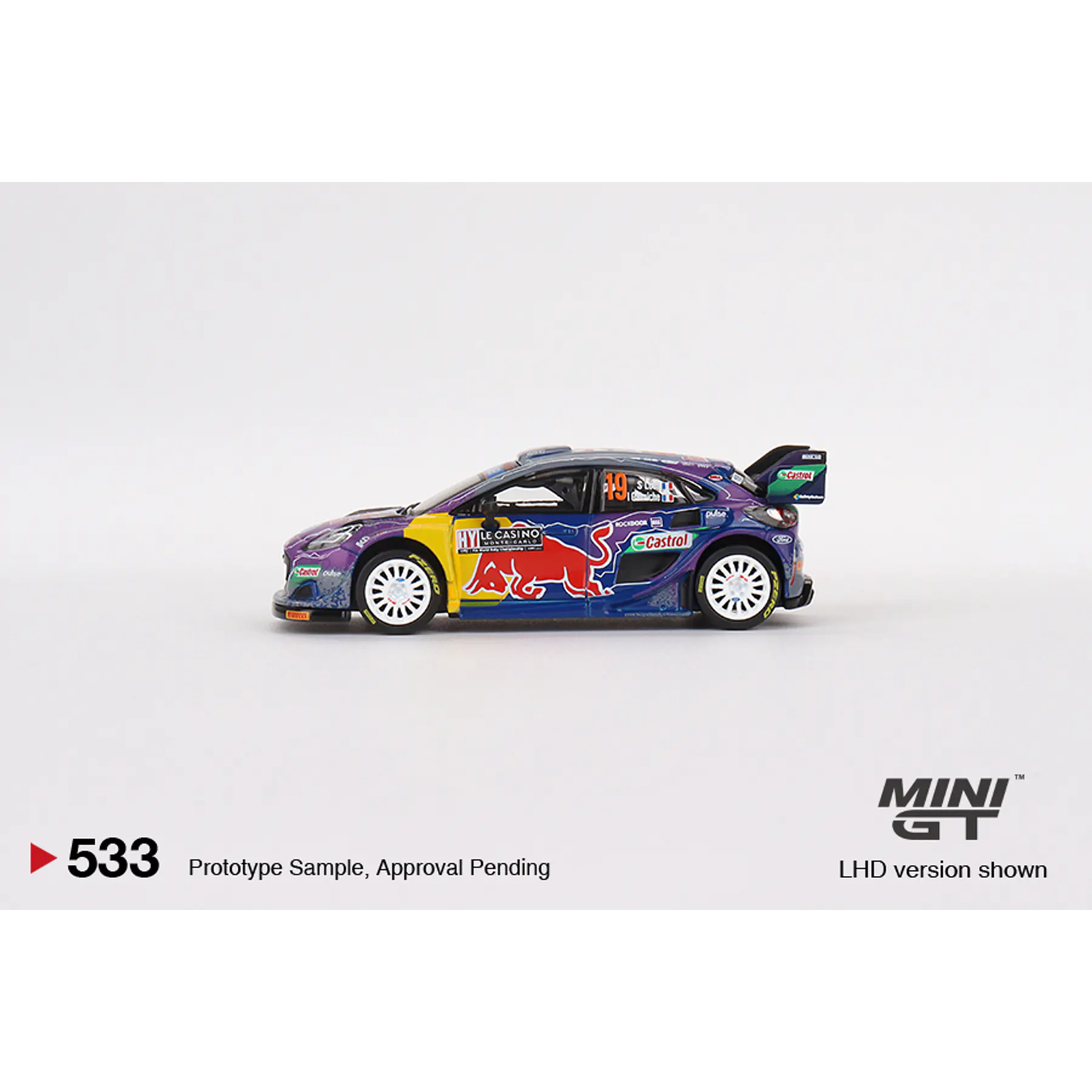 Mini GT 1:64 Ford Puma Rally1 #19 M-Sport Ford WRT 2022 Rally MonteCarlo Winner – Blue – Mijo Exclusives