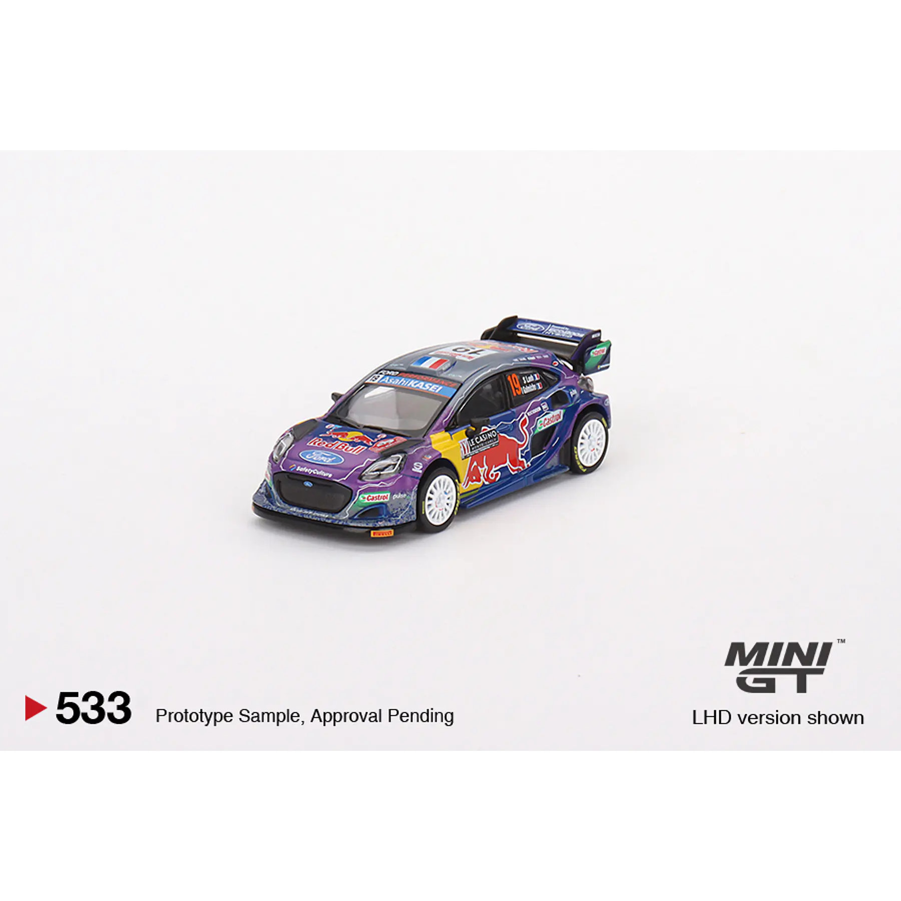 Mini GT 1:64 Ford Puma Rally1 #19 M-Sport Ford WRT 2022 Rally MonteCarlo Winner – Blue – Mijo Exclusives