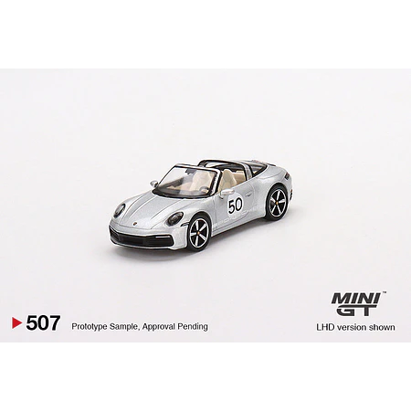 Mini GT 1:64 Porsche 911 Targa 4S Heritage Design Edition (GT Silver Metallic) (RHD)
