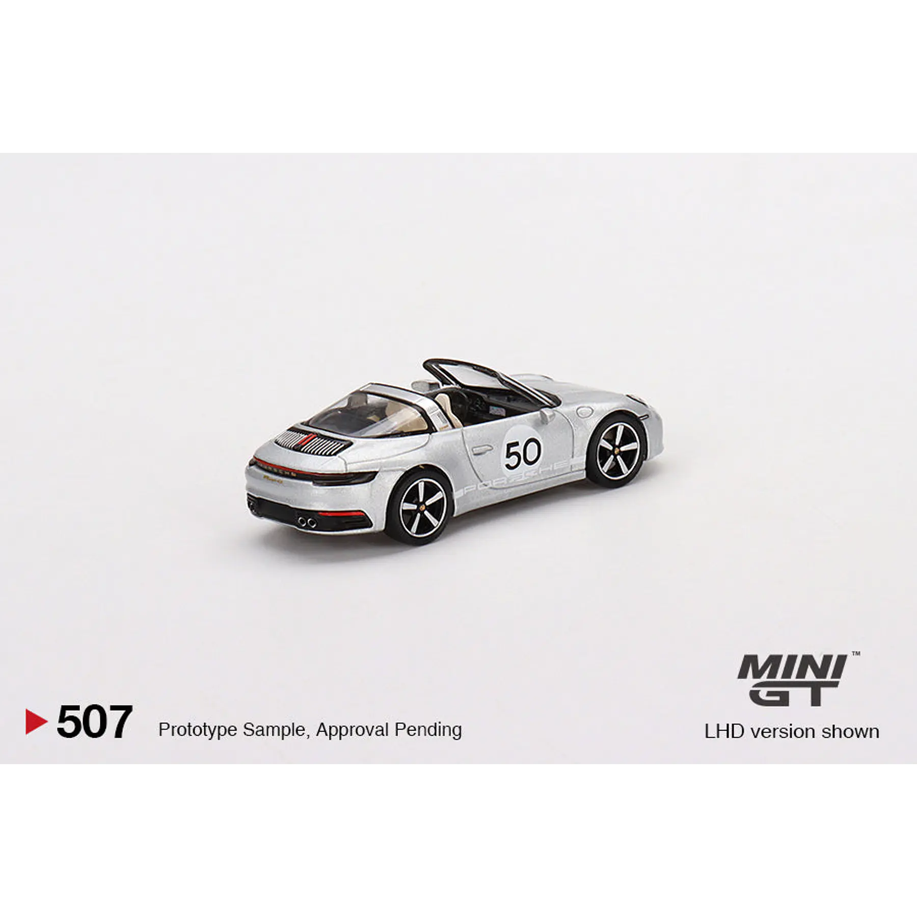 Mini GT 1:64 Porsche 911 Targa 4S Heritage Design Edition (GT Silver Metallic) (RHD)