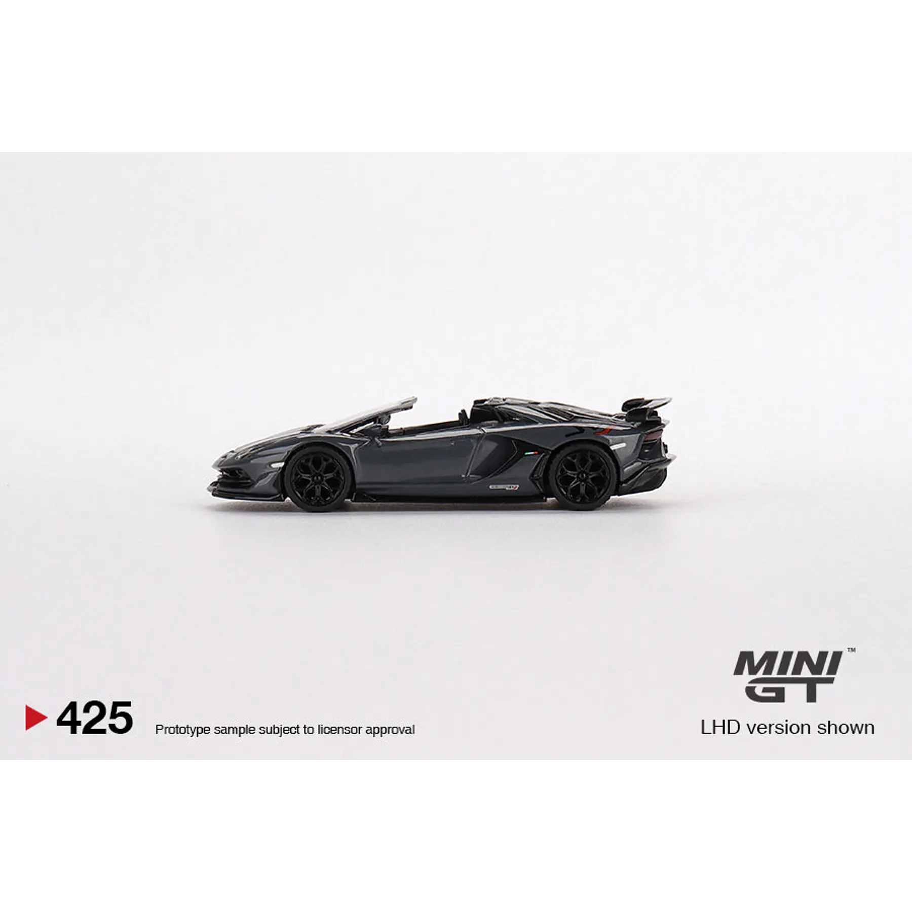 Mini GT 1:64 Mijo Exclusives Lamborghini Aventador SVJ Roadster Grigio Telesto