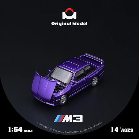 (PREVENTA) Original Model 1:64 BMW M3 E30 Chrome Purple