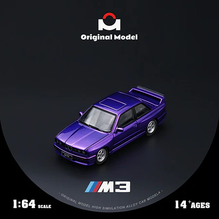 (PREVENTA) Original Model 1:64 BMW M3 E30 Chrome Purple