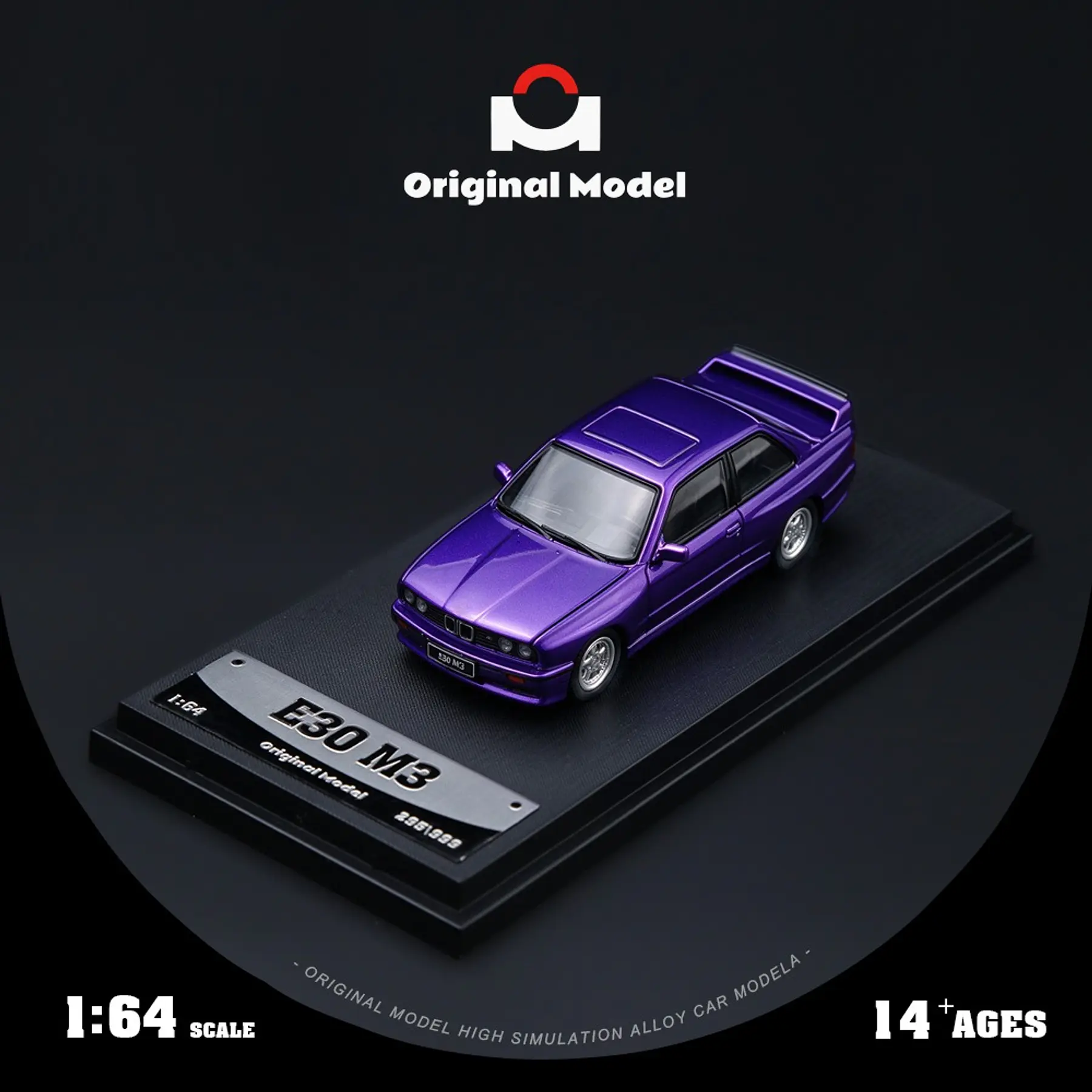 (PREVENTA) Original Model 1:64 BMW M3 E30 Chrome Purple