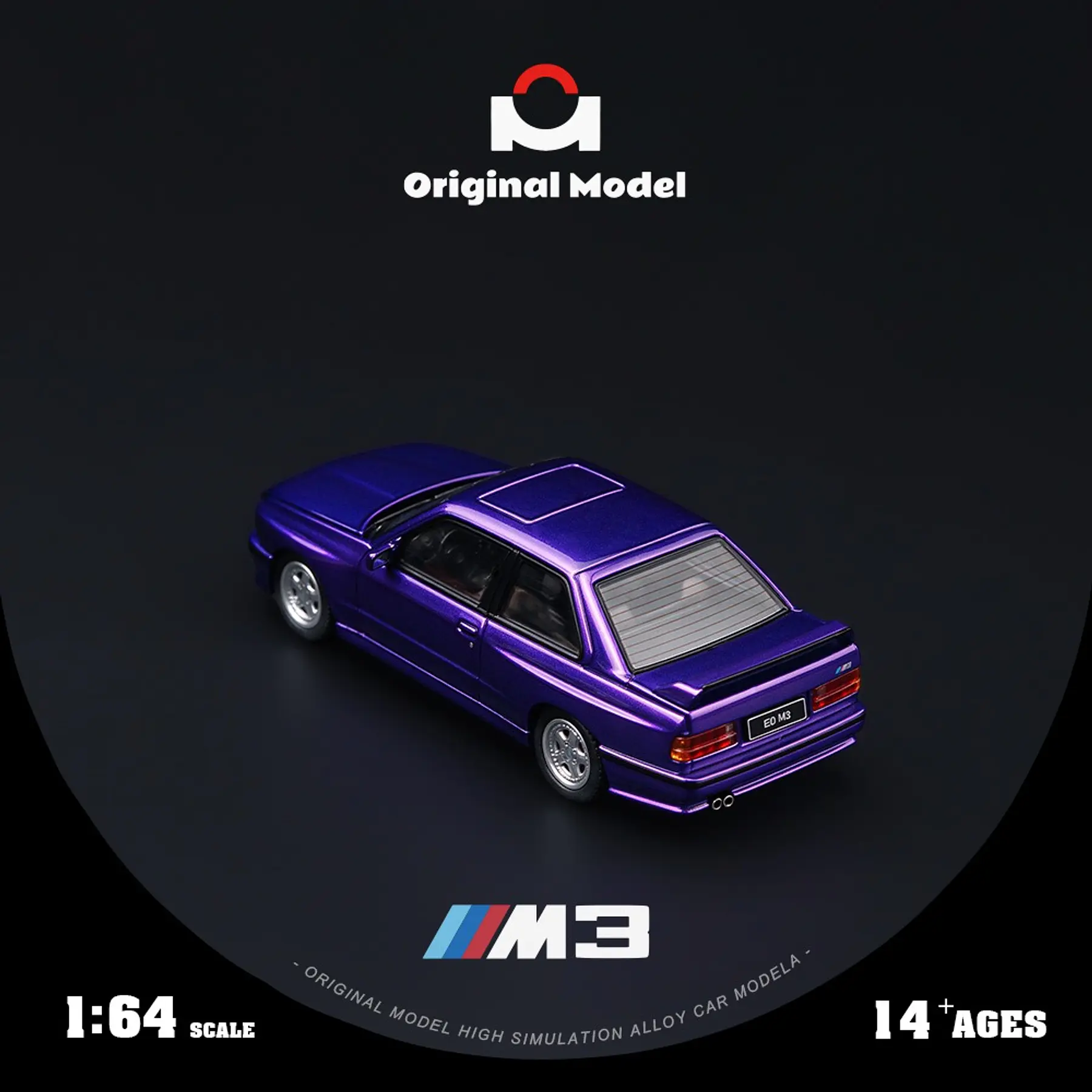 (PREVENTA) Original Model 1:64 BMW M3 E30 Chrome Purple