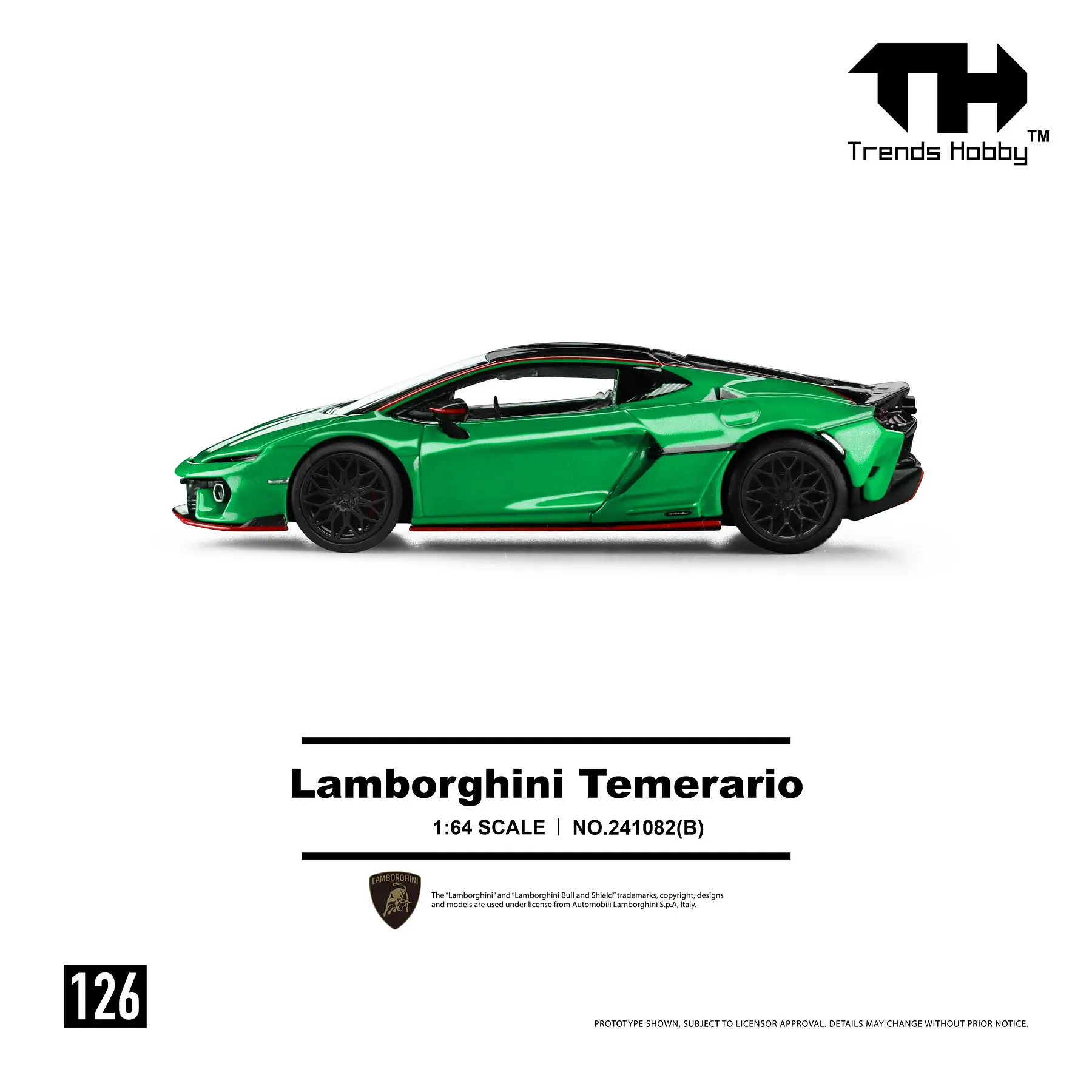 Trends Hobby 1:64 Lamborghini Temerario- Green
