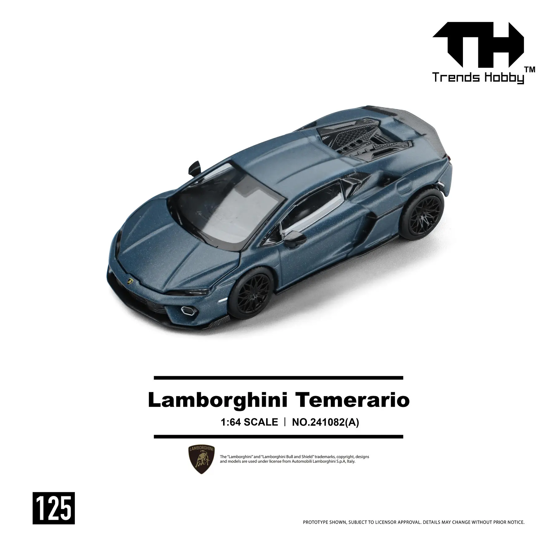 Trends Hobby 1:64 Lamborghini Temerario- Matte Blue