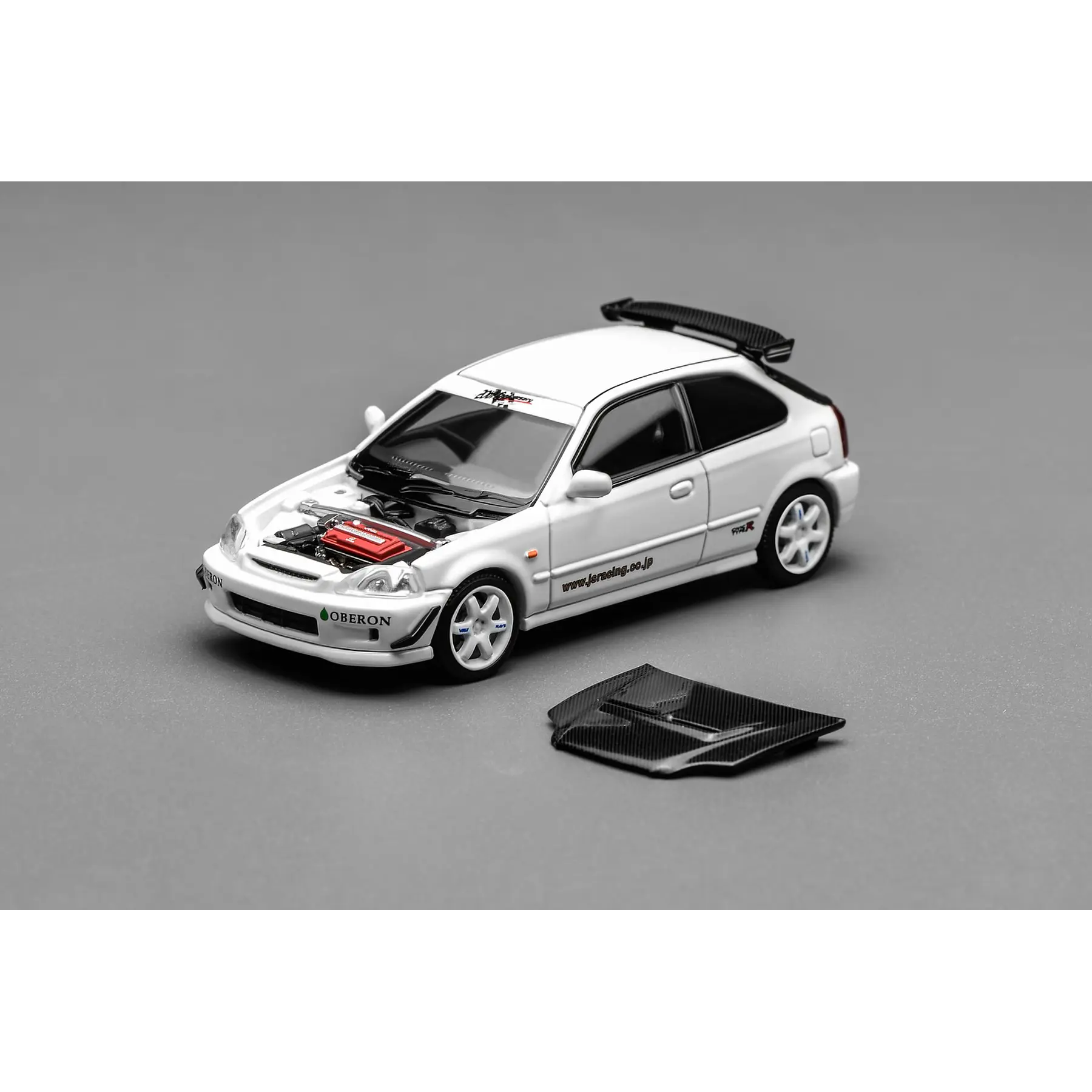 Motorhelix 1:64 Honda Civic TYPE R (EK9) J‘s Racing White