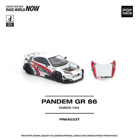 Pop Race 1:64 Toyota Pandem GR86 - CUSCO