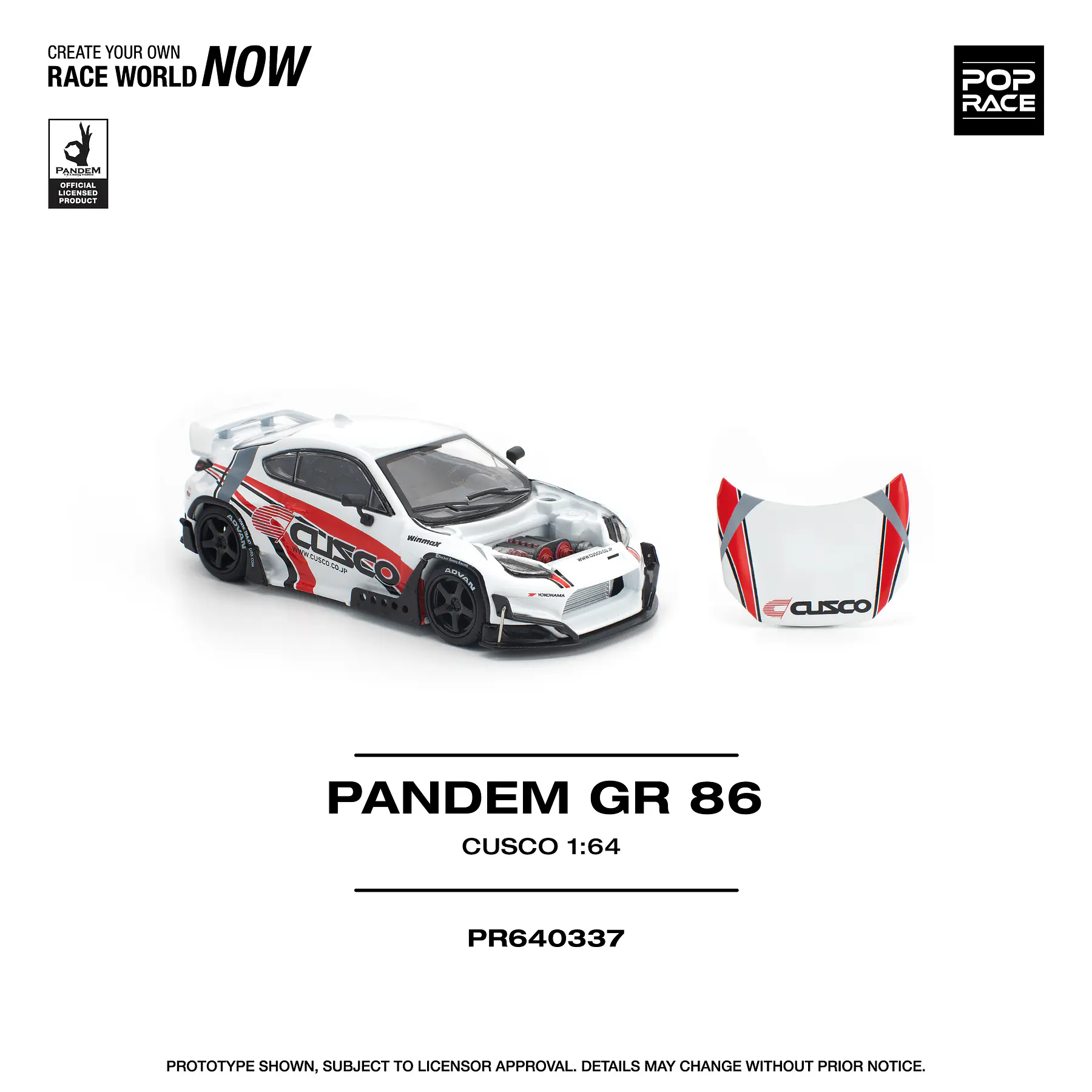Pop Race 1:64 Toyota Pandem GR86 - CUSCO