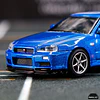 Mini GT 1:64 Nissan Skyline GT-R (R34) V-Spec II Bayside Blue