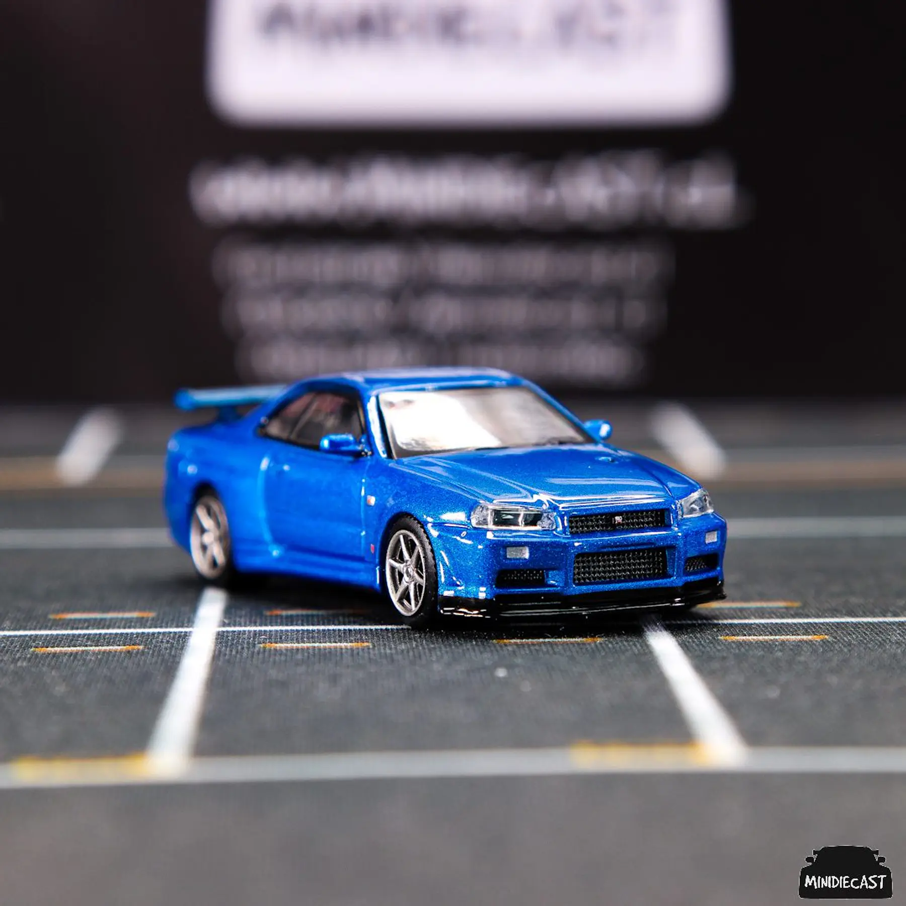 Mini GT 1:64 Nissan Skyline GT-R (R34) V-Spec II Bayside Blue