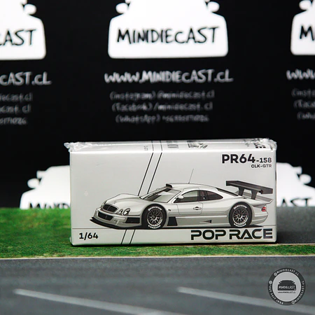 Pop Race 1:64 Mercedes-Benz AMG CLK GTR - Silver