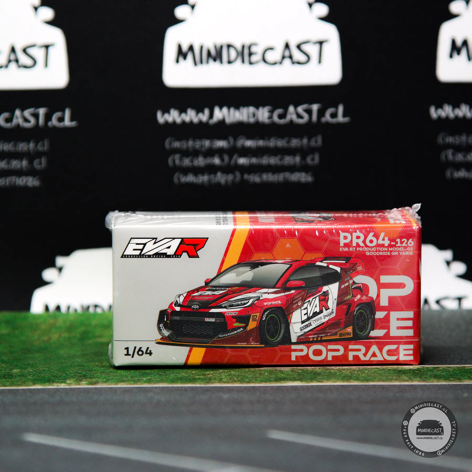 Pop Race 1:64 Toyota Yaris EVA RT Production MODEL-02 GOODRIDE