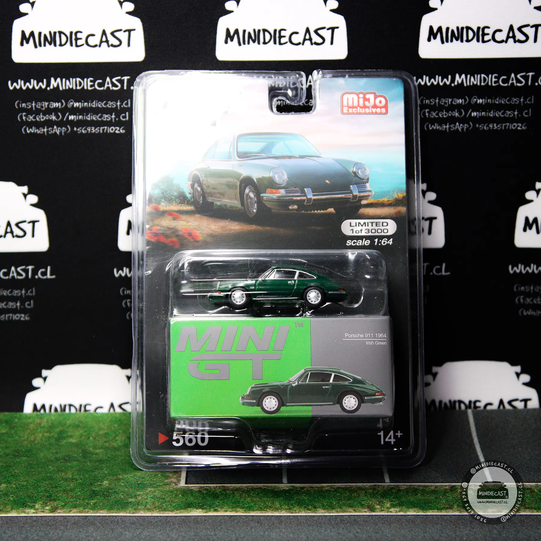 Mini GT 1:64 Porsche 911 1964 – Irish Green – Mijo Exclusives