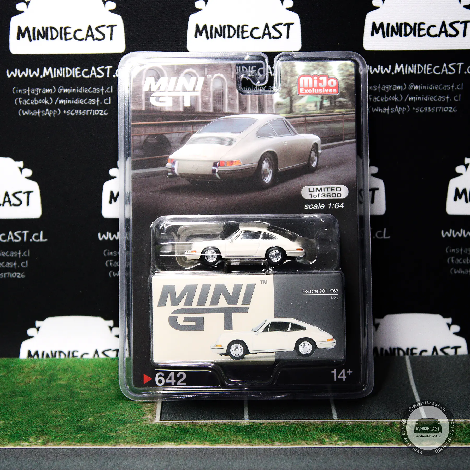 Mini GT 1:64 1963 Porsche 901 (911) – Ivory – MiJo Exclusives
