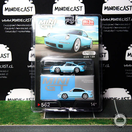 Mini GT 1:64 RUF CTR Anniversary – Bayrisch Himmelblau- Mijo Exclusives
