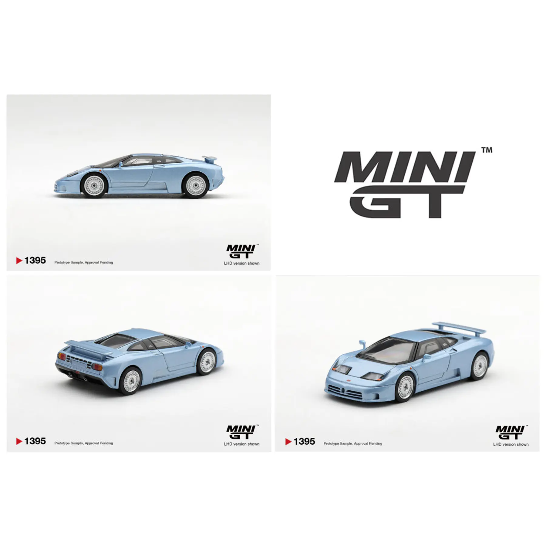 (PREVENTA) Mini GT 1:64 Bugatti EB110 GT Azzurro Metallizzato Mondial de l’Automobile 1992 – Limited Edition