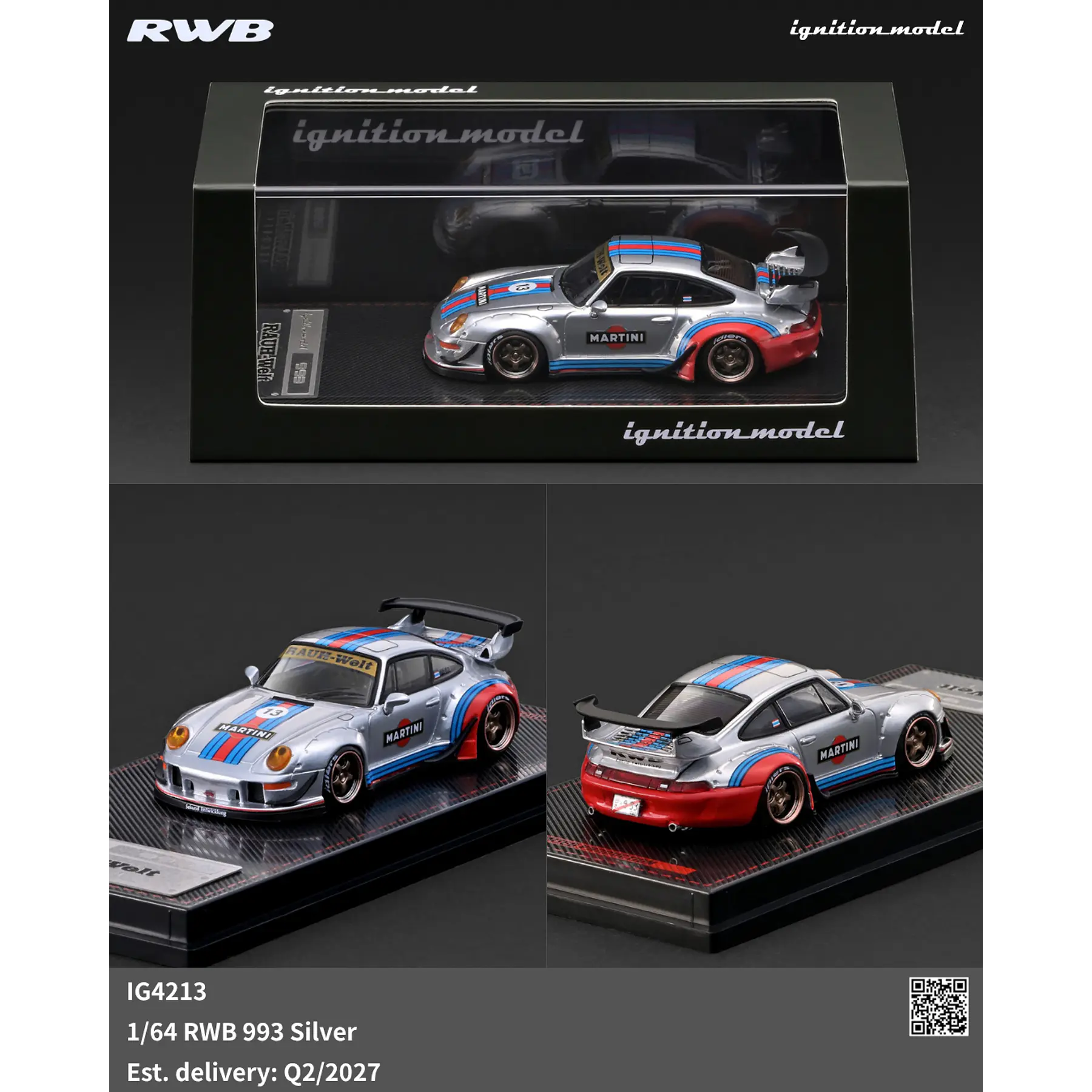 (PREVENTA) Ignition Model 1:64 RWB 993 Silver