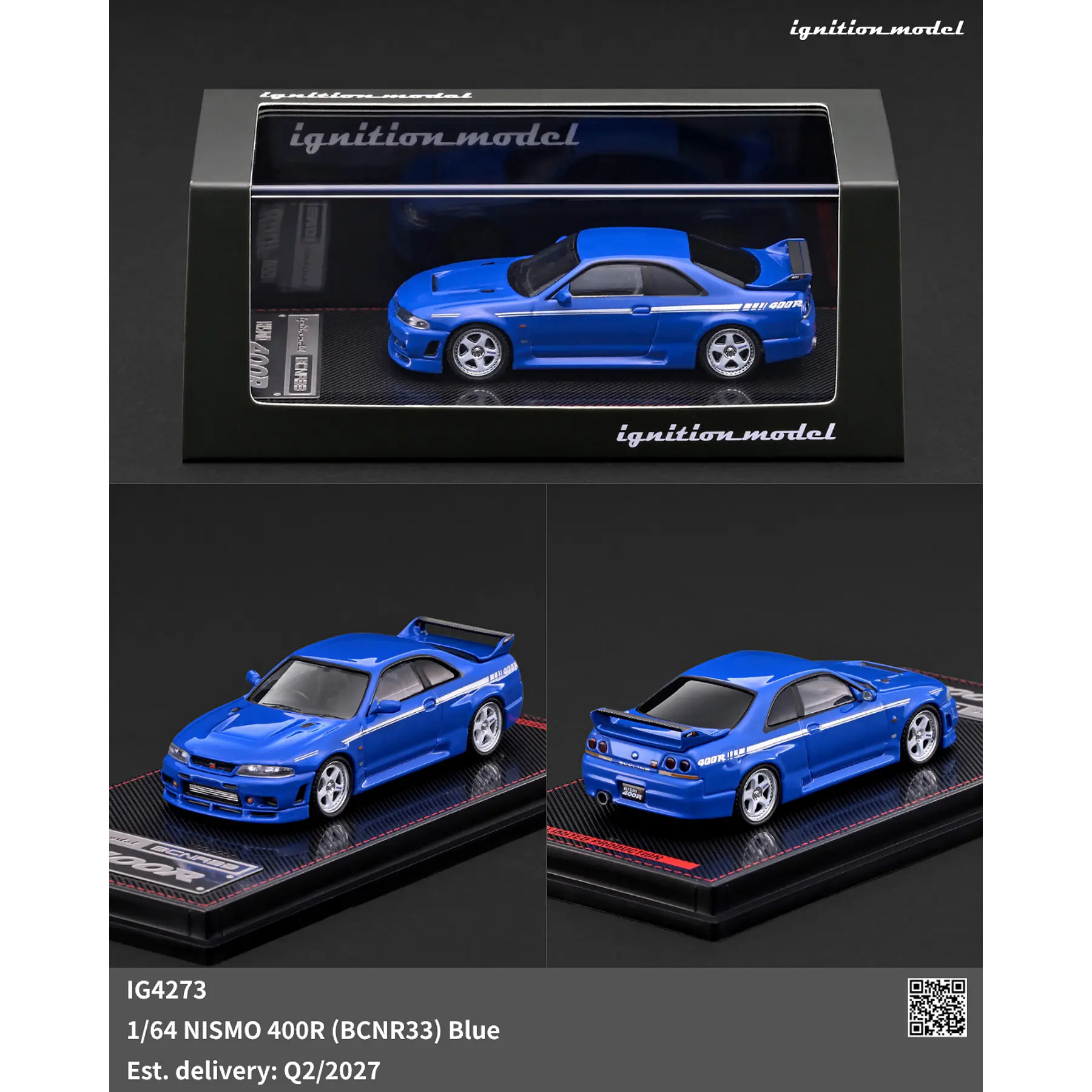 (PREVENTA) Ignition Model 1:64 NISMO 400R (BCNR33) Blue