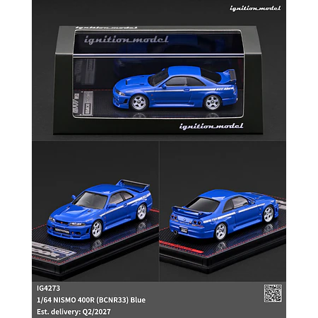 (PREVENTA) Ignition Model 1:64 NISMO 400R (BCNR33) Blue