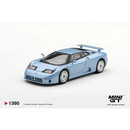(PREVENTA) Mini GT 1:64 Bugatti EB110 GT Azzurro Metallizzato Mondial de l’Automobile 1992 – Limited Edition
