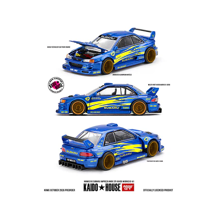 (PREVENTA) Kaido House x Mini GT 1:64 Subaru Impreza WRX STI KAIDO WORKS V1 – Blue