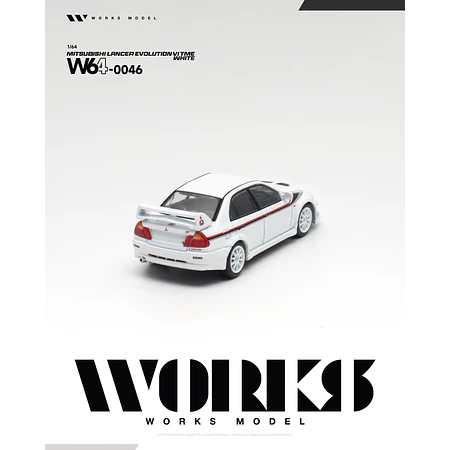 (PREVENTA) WORKS 1:64 Mitsubishi Lancer Evolution VI Tommi Makinen White