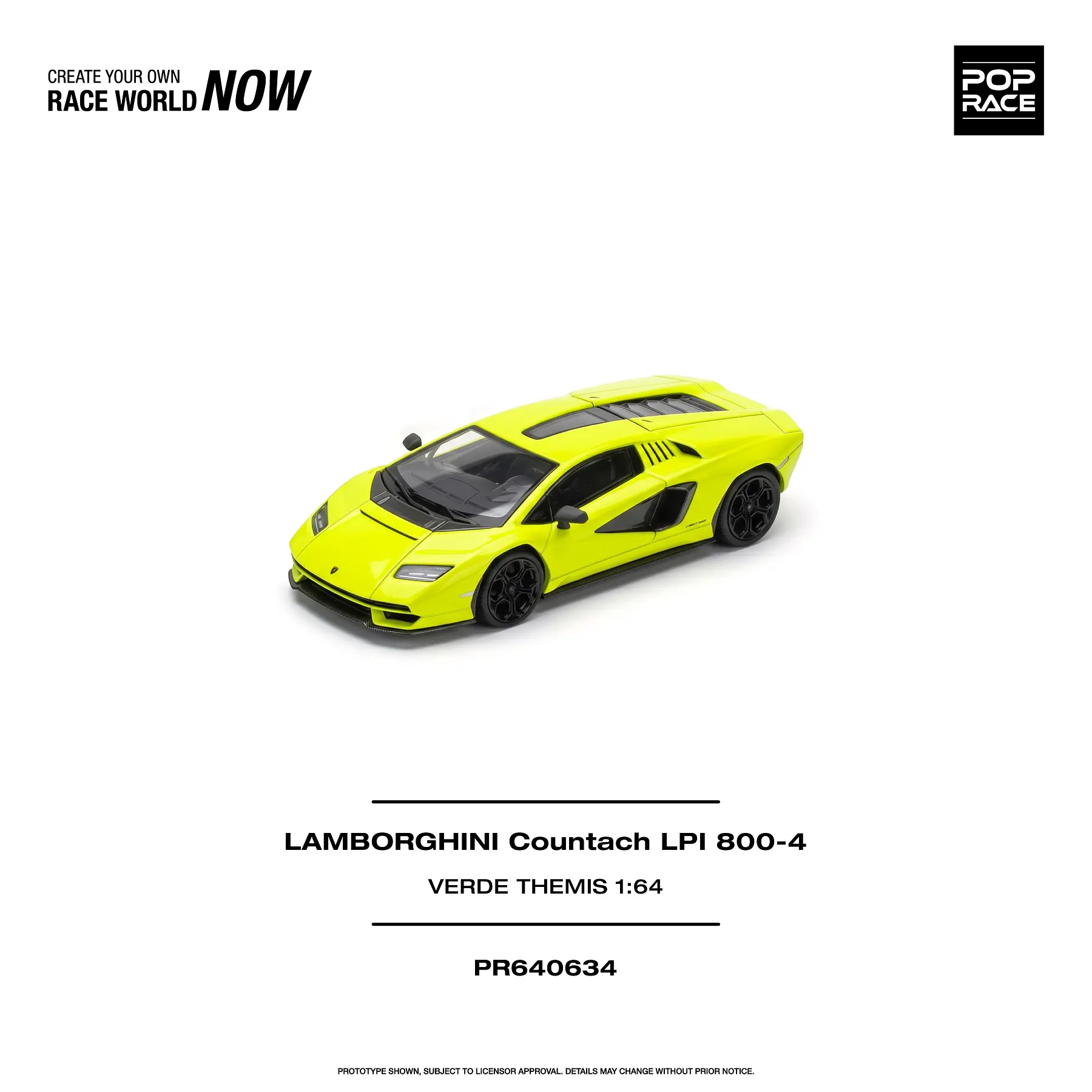 (PREVENTA) Pop Race 1:64 Lamborghini Countach LPI 800-4 - Verde THEMIS