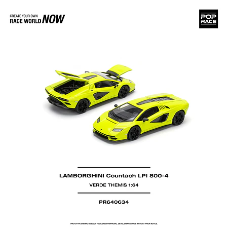 (PREVENTA) Pop Race 1:64 Lamborghini Countach LPI 800-4 - Verde THEMIS