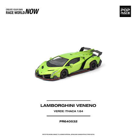 (PREVENTA) Pop Race 1:64 Lamborghini Veneno - Verde Ithaca