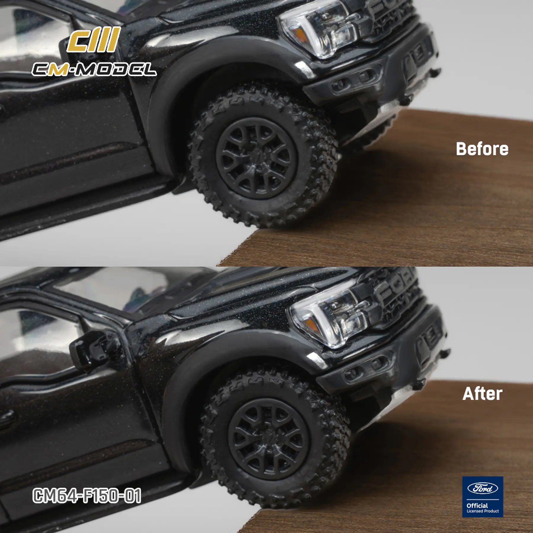 (PREVENTA) CM Model 1:64 Ford F-150 Raptor Agate Black Metallic