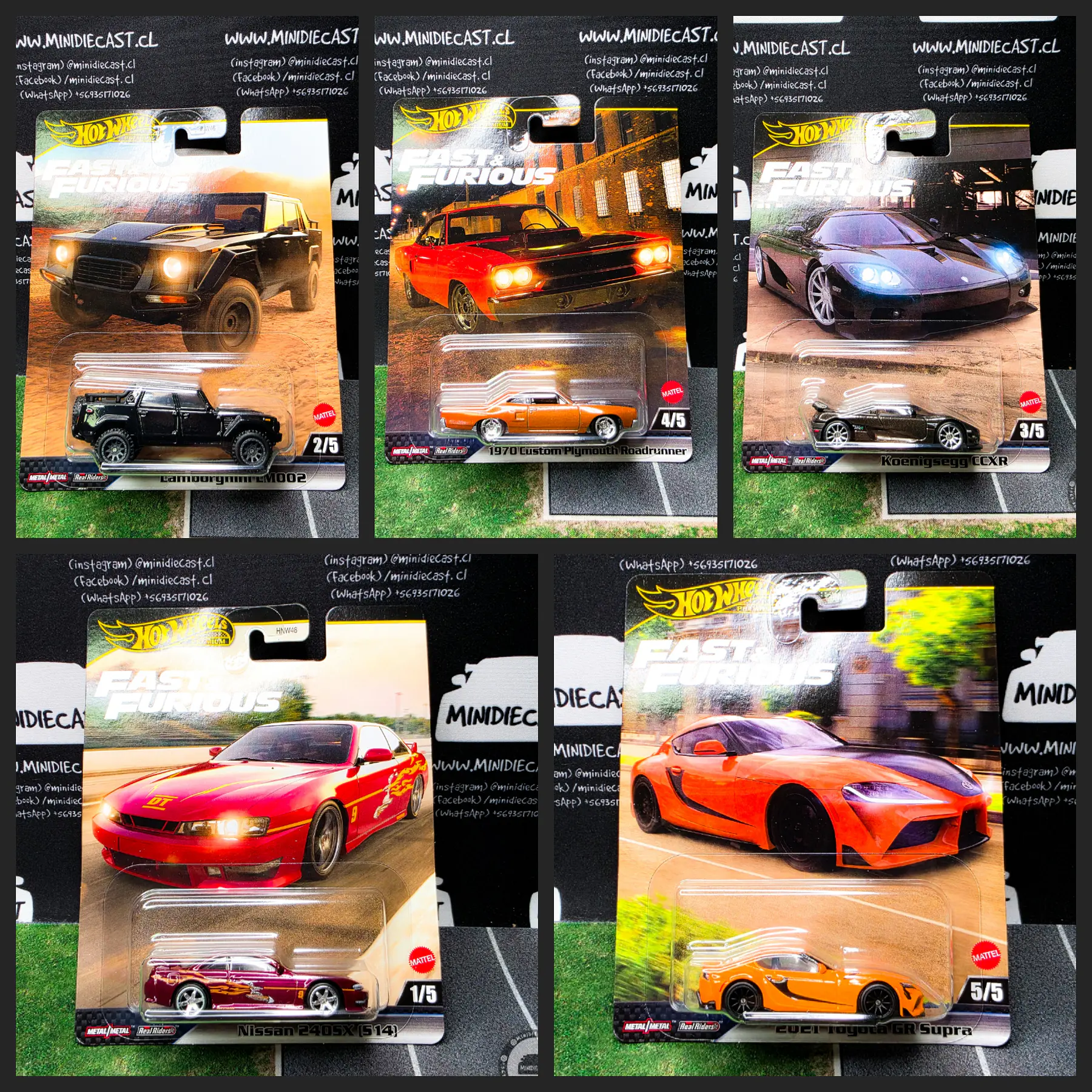 Hot Wheels 1:64 Set Fast & Furious Premium 2025 L