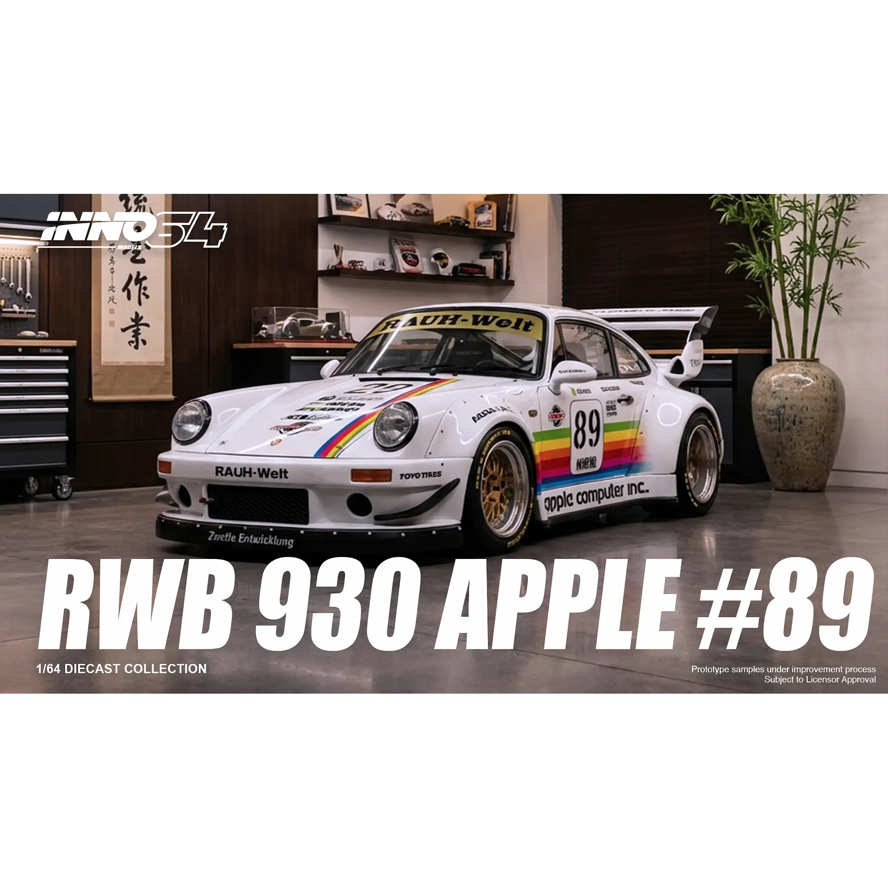 Inno64 1:64 Porsche RWB 930 #89 Apple Livery