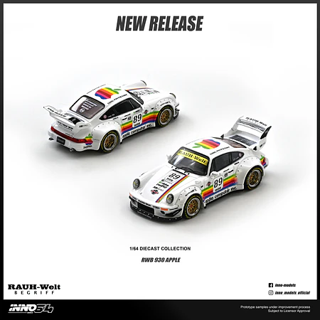 Inno64 1:64 Porsche RWB 930 #89 Apple Livery