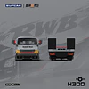 (PREVENTA) SupCar 1:64 Flatbed H300 trailer - Battle Grey RWB
