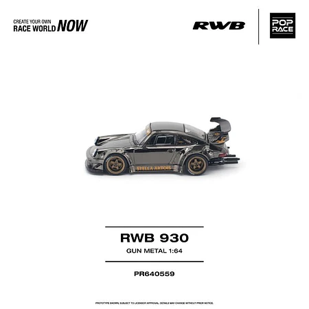 (PREVENTA) Pop Race 1:64 Porsche RWB 930 Gun Metal
