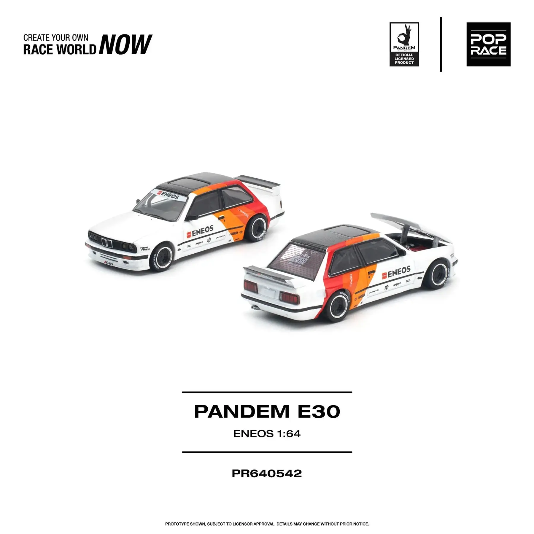 (PREVENTA) Pop Race 1:64 PANDEM BMW E30 ENEOS