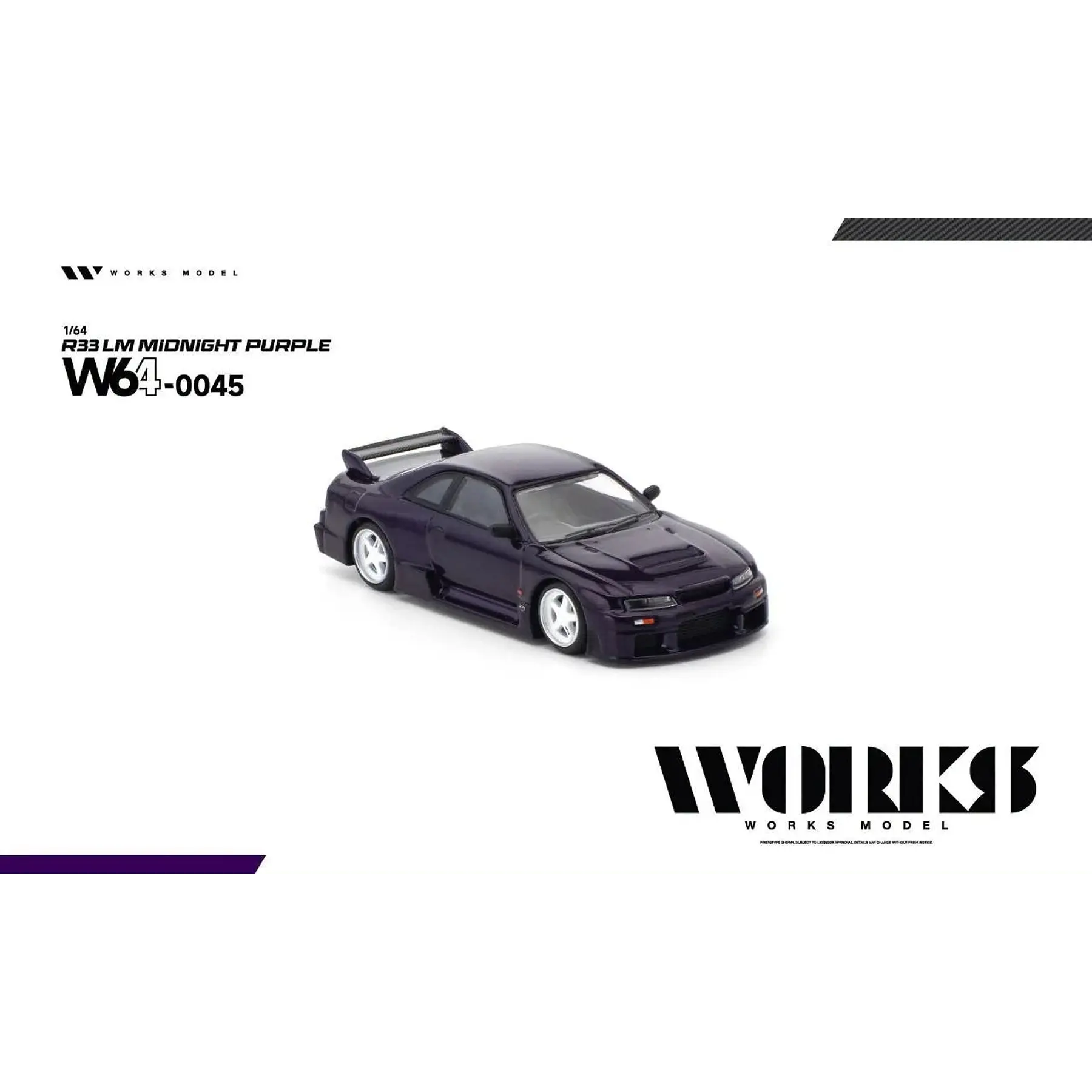 (PREVENTA) WORKS 1:64 Nissan R33 LM Midnight Purple
