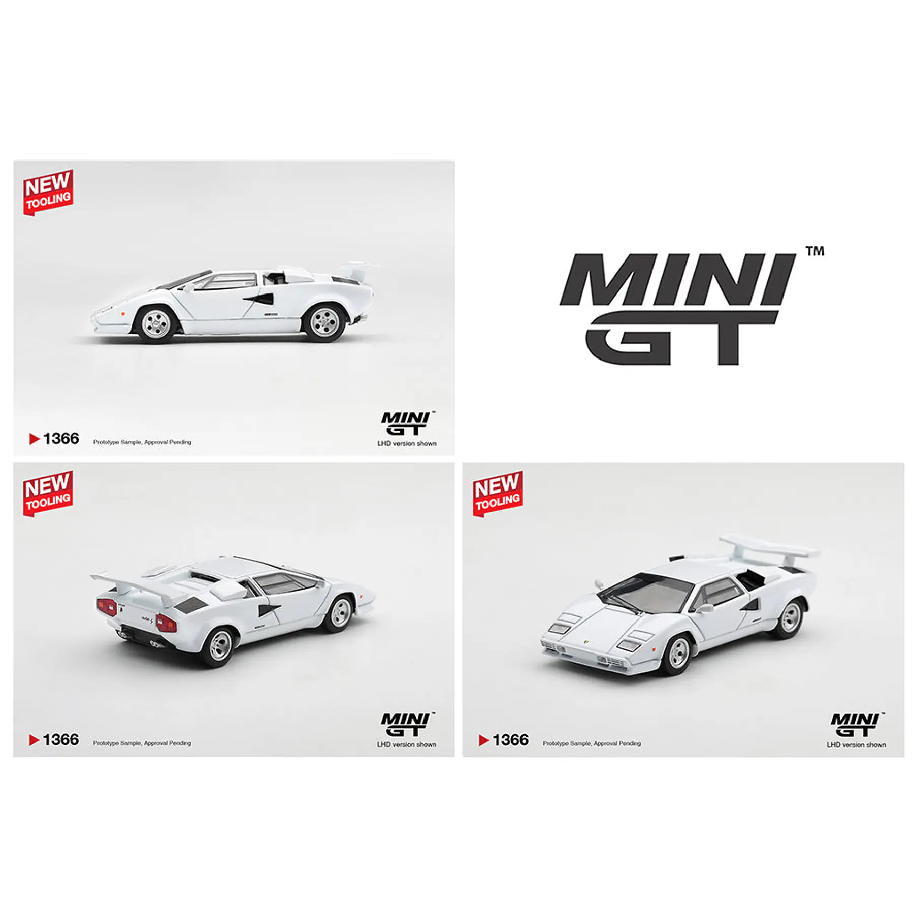 (PREVENTA) Mini GT 1:64 Lamborghini Countach LP500S White – Limited Edition