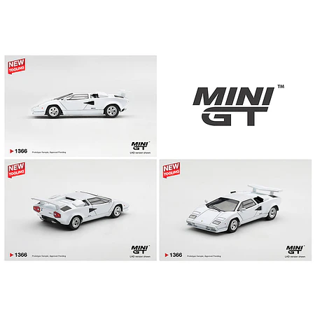 (PREVENTA) Mini GT 1:64 Lamborghini Countach LP500S White – Limited Edition