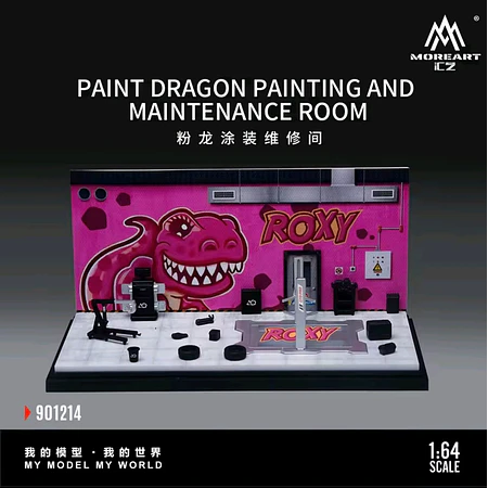 (PREVENTA) MoreArt 1:64 Rexy Pink Diorama garage