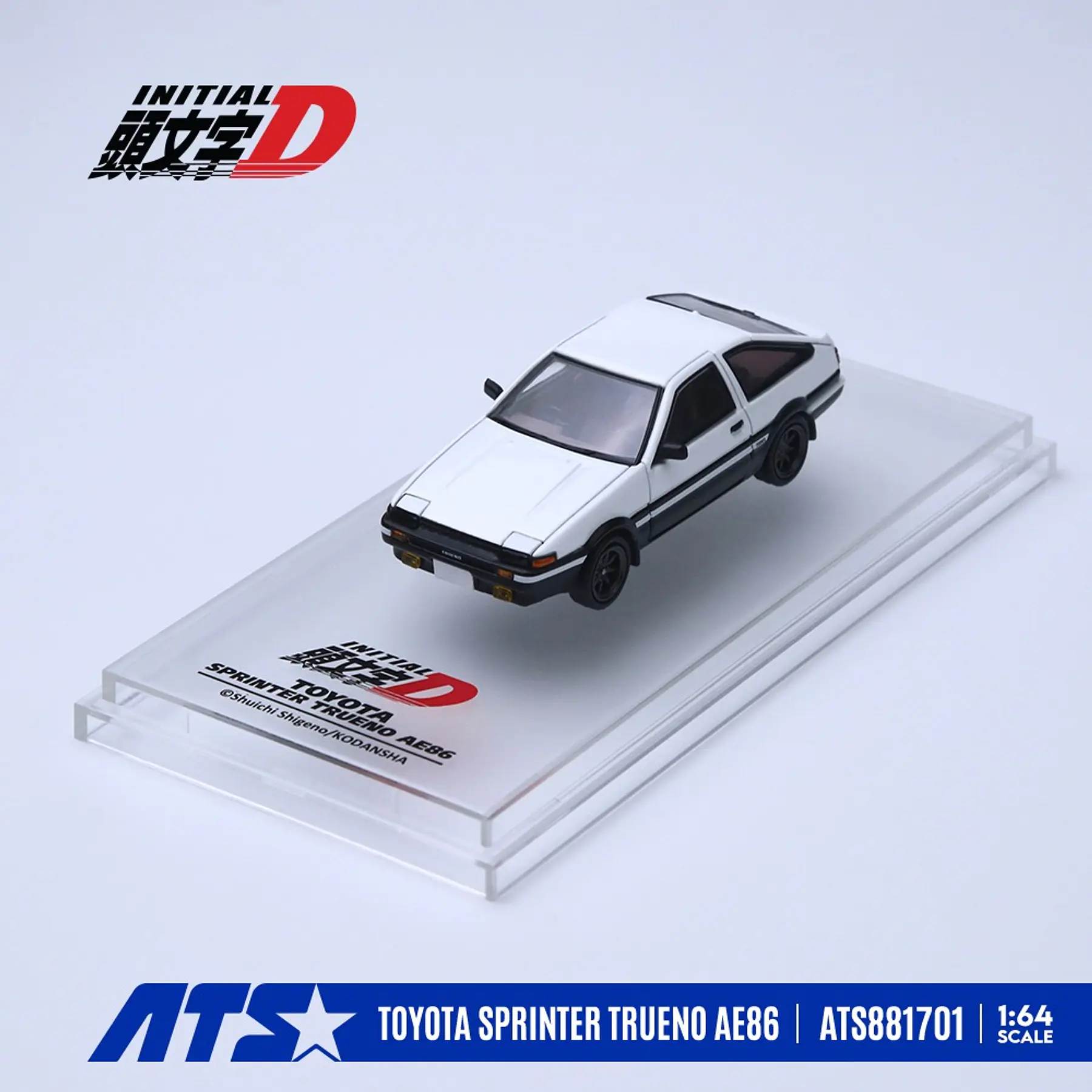 (PREVENTA) ATS 1:64 Toyota Sprinter Trueno AE86 Initial D - White