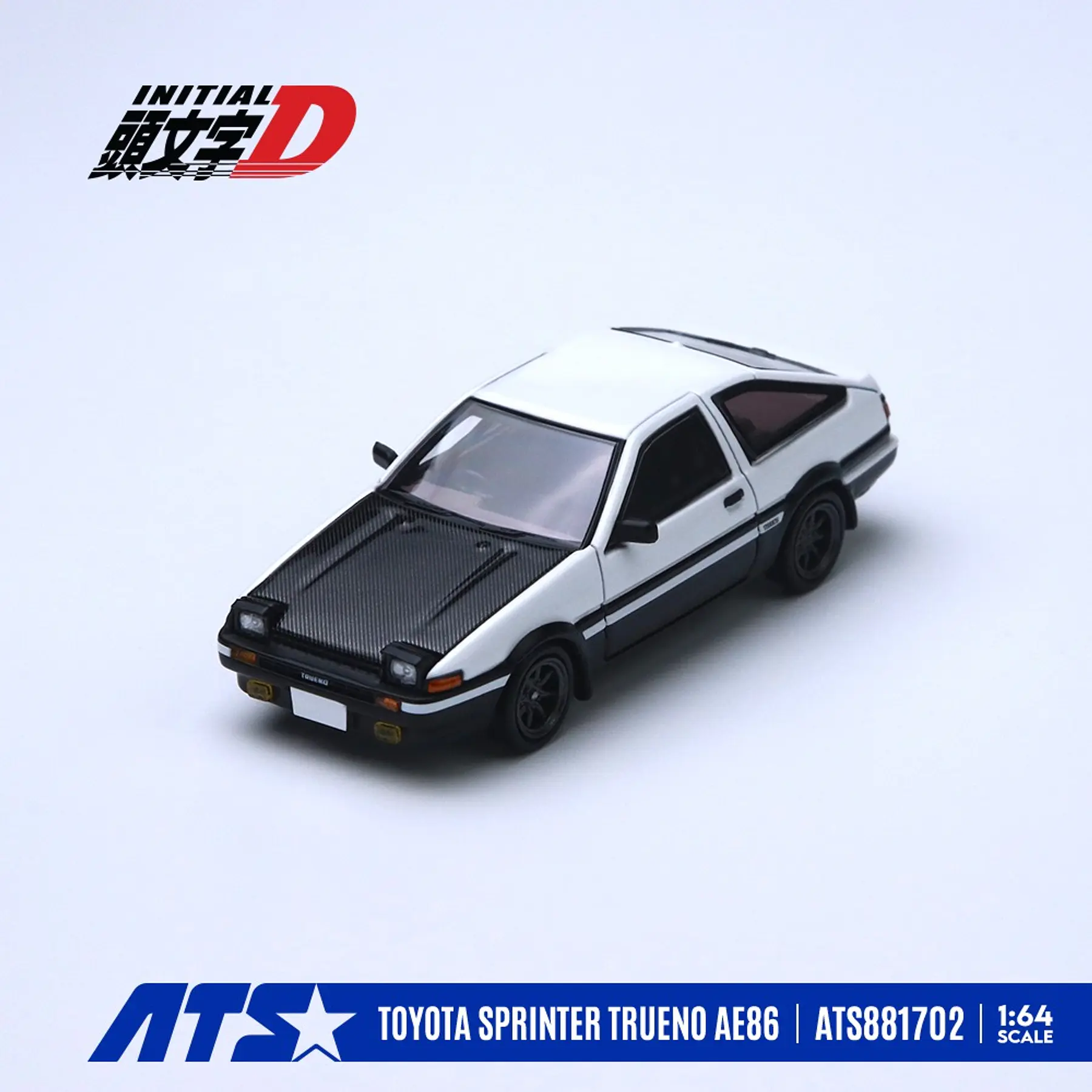 (PREVENTA) ATS 1:64 Toyota Sprinter Trueno AE86 Initial D - Carbon Bonnet
