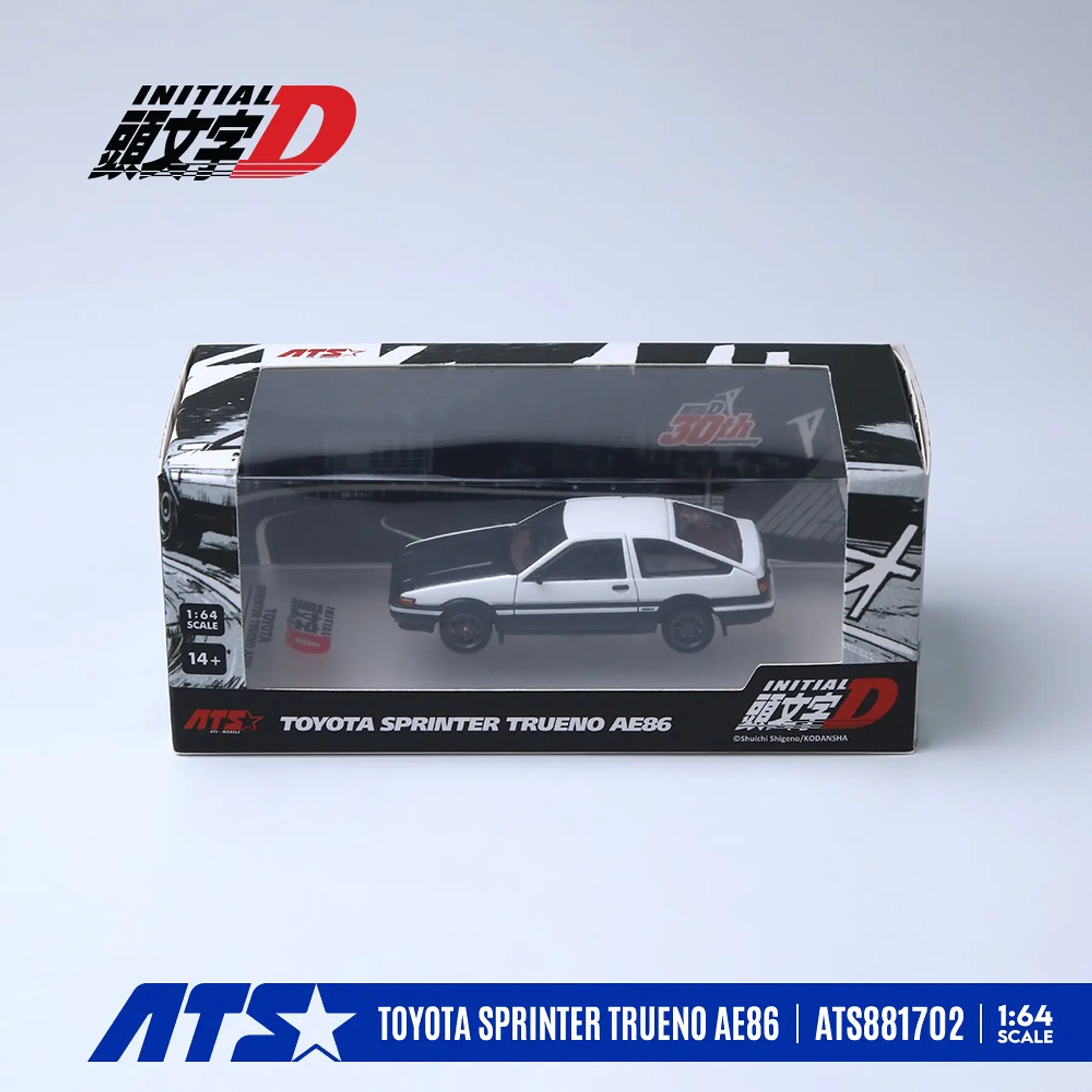 (PREVENTA) ATS 1:64 Toyota Sprinter Trueno AE86 Initial D - Carbon Bonnet