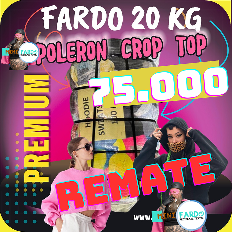REMATE Fardo Polerones Crop Top 20KG 1