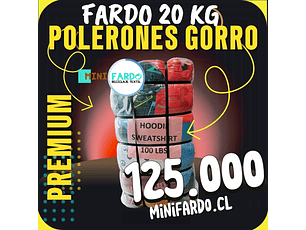 Fardo Polerones con Gorro 20KG