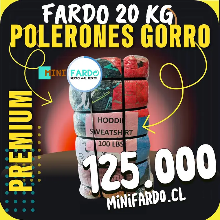 Fardo Polerones con Gorro 20KG 1