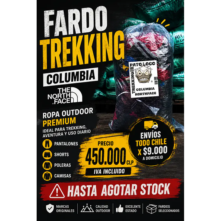 Fardo Columbia North Face Trekking 2