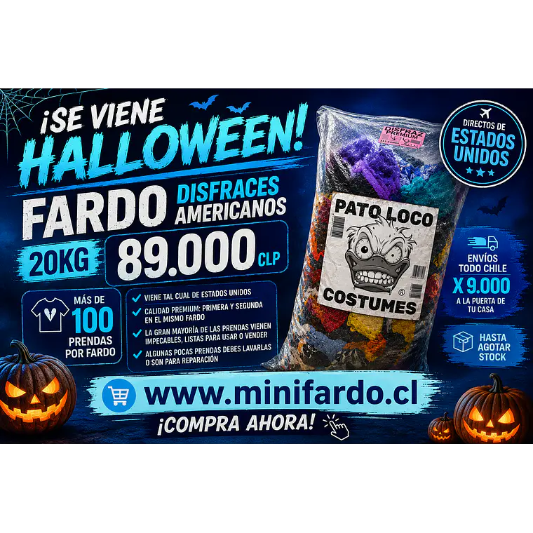 Fardo Disfraces Americanos 20kg 2